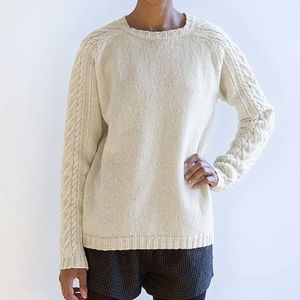 L’Envers Jane & Serge Ivory Merino Wool Sweater (Size S/M)